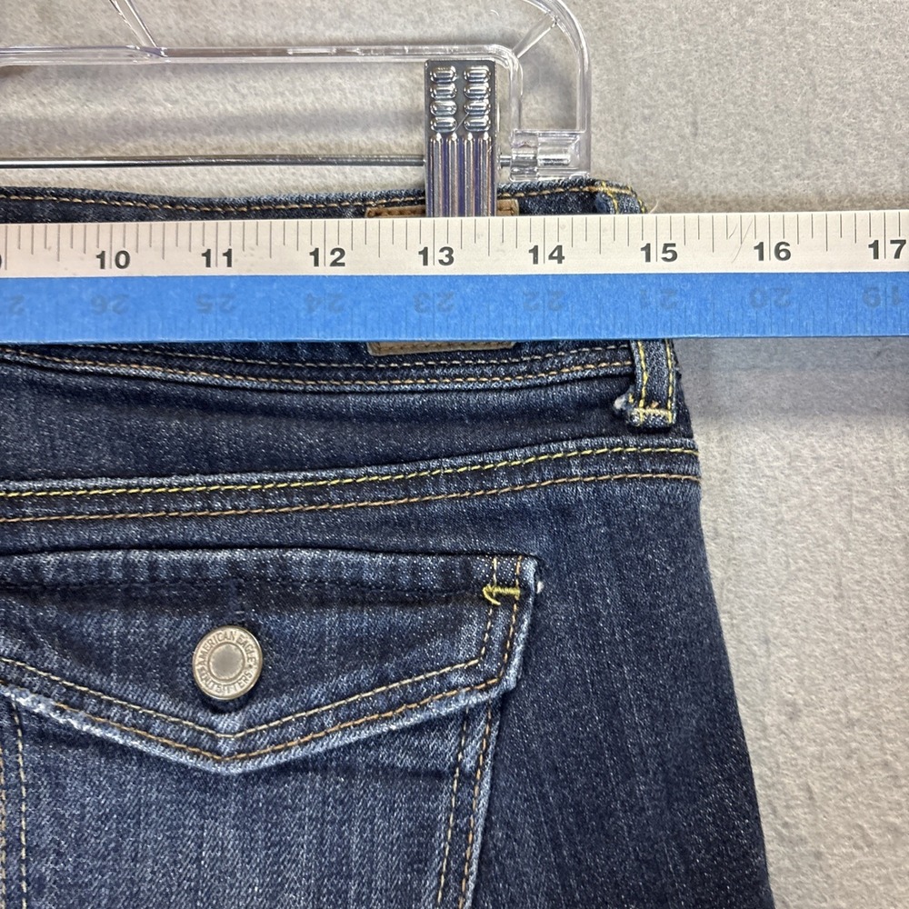 Y2K American Eagle Flap Pocket Micro Mini Low Rise Jean Shorts Size 4 - 2009 - Picture 4 of 8